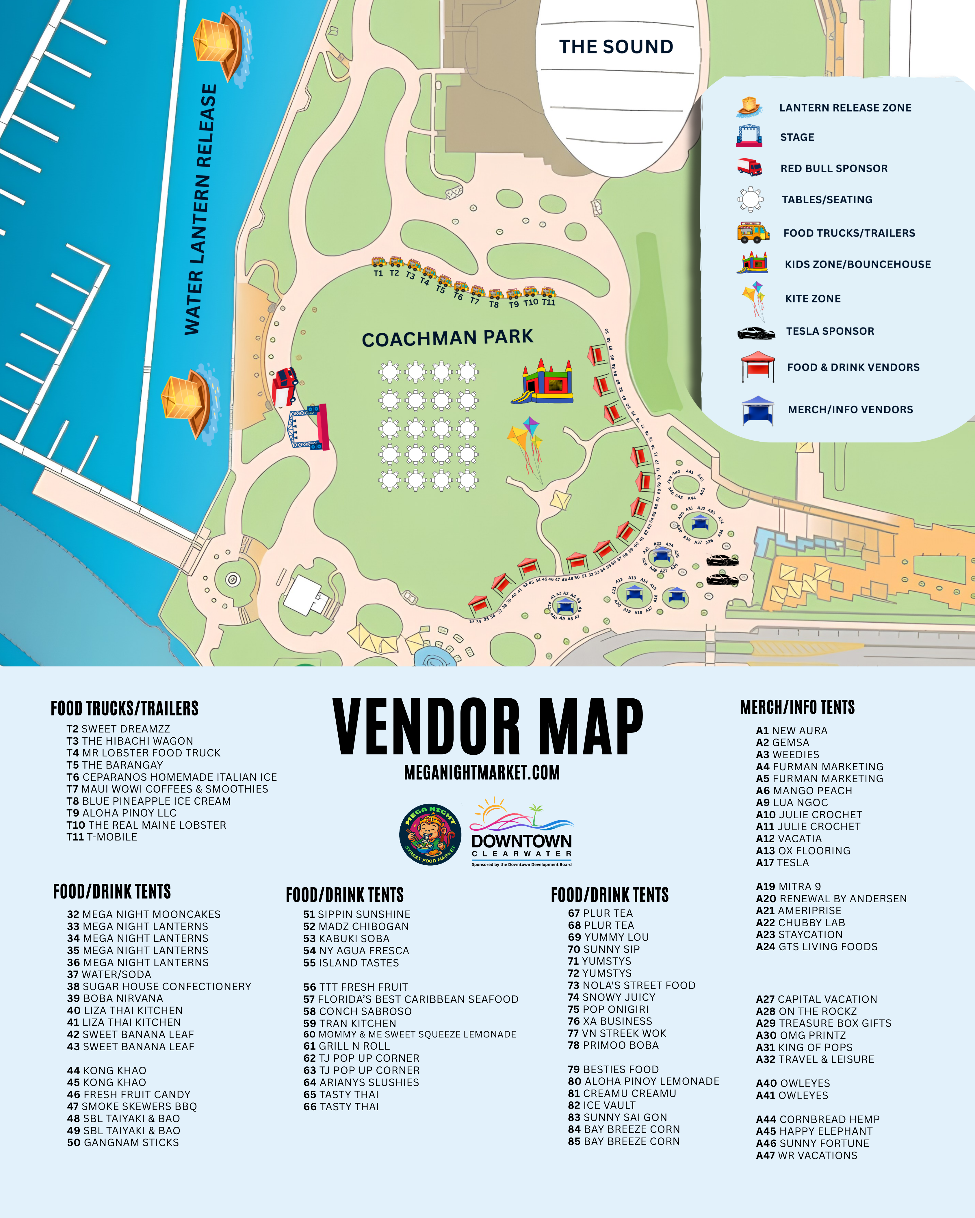 Vendor map for the current Mega Night Market event
