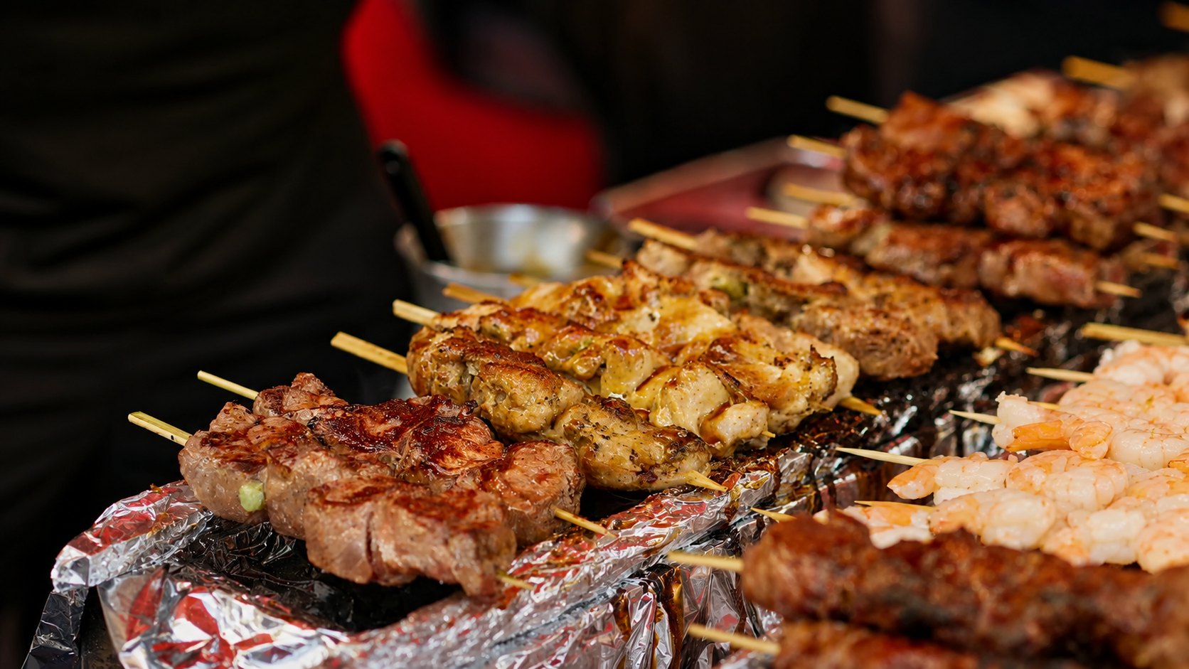 Vendor stalls at Mega Night Market
